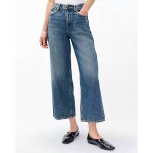 NEW RAG & BONE featherweight andi ankle wide jeans in delcan
